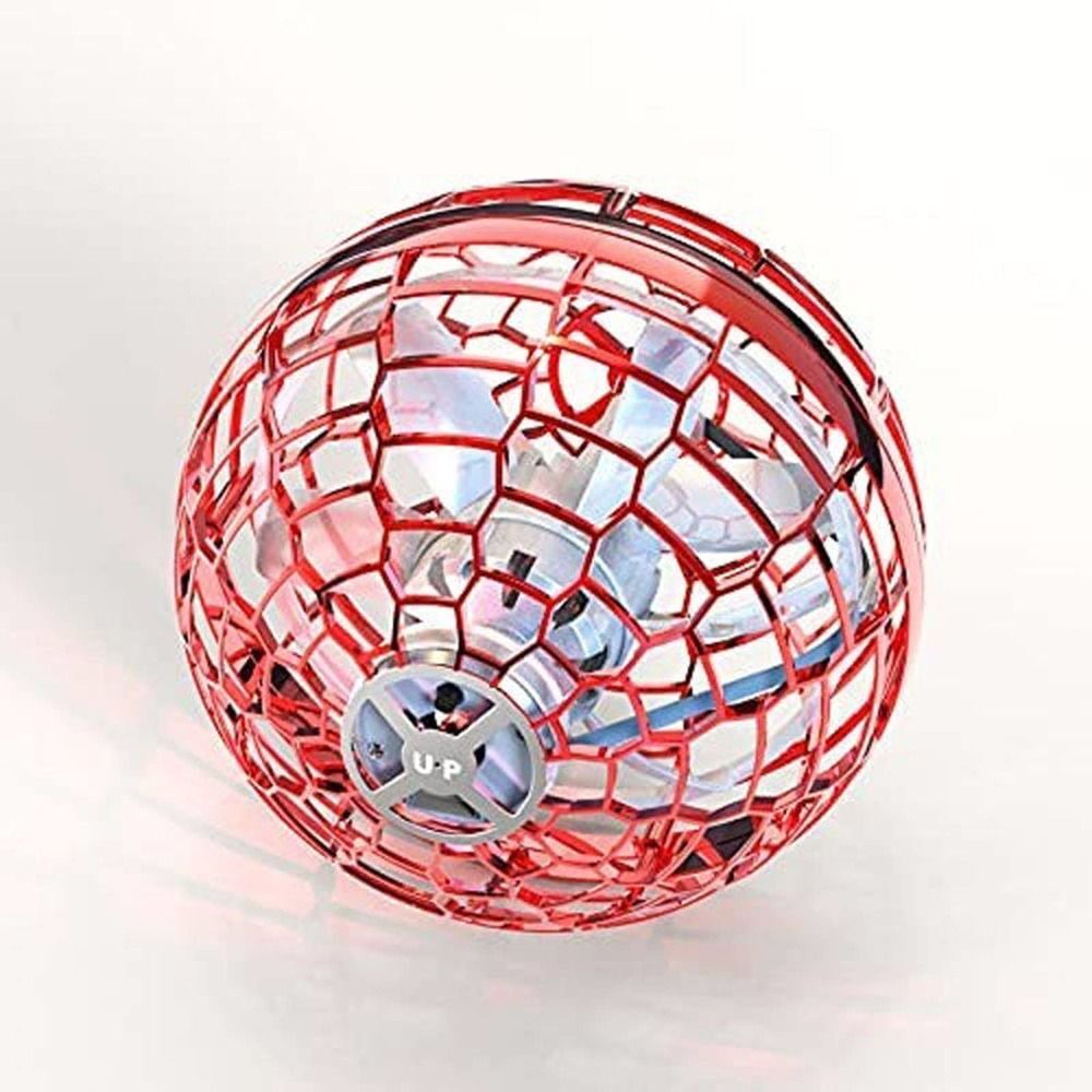 Flying Spinner Ball Orb Mini Ball Drone Toy for Boys & Girls Gift - Red